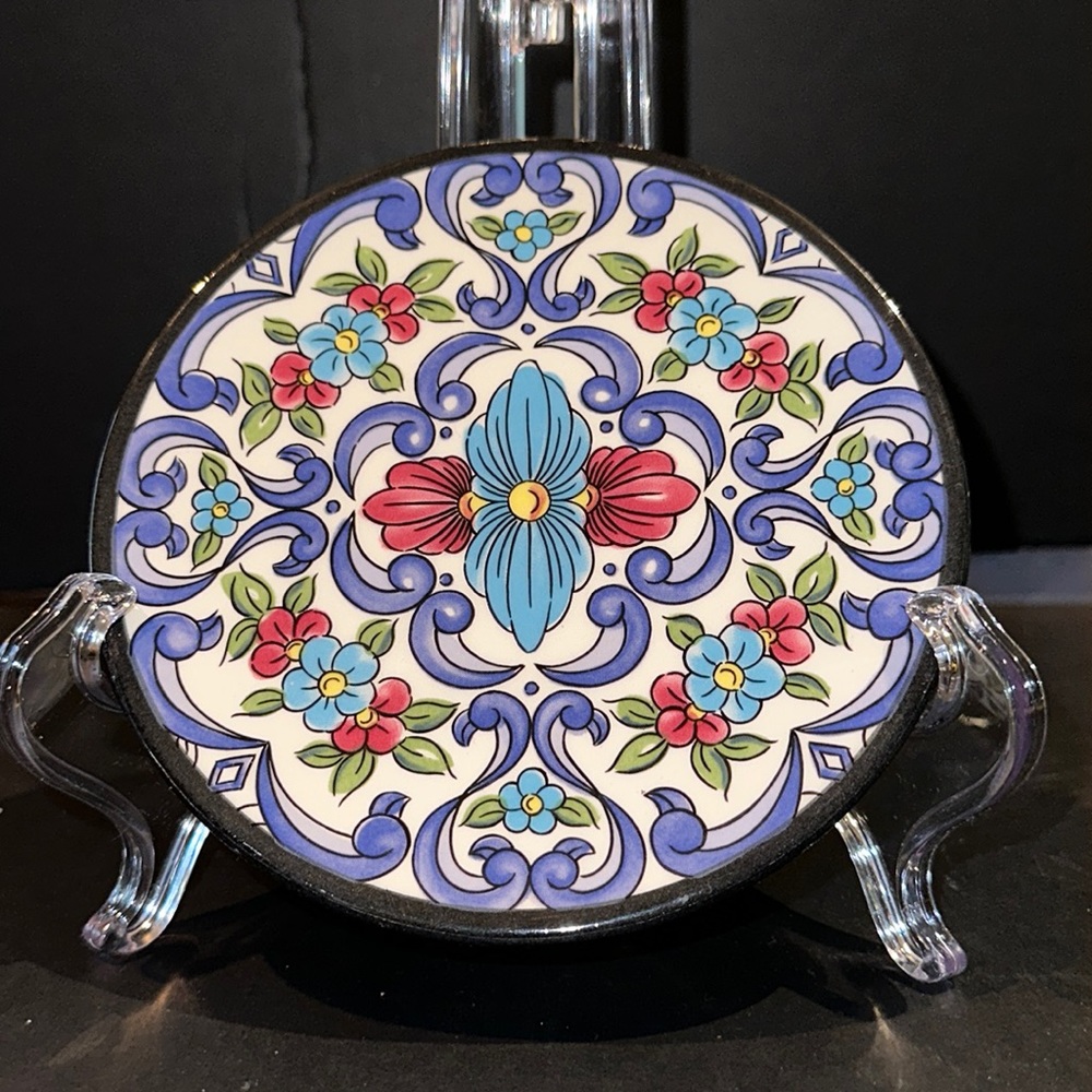 Hand Made Pottery Ceraplat Spain miniature 5" Wall hanging collector plate